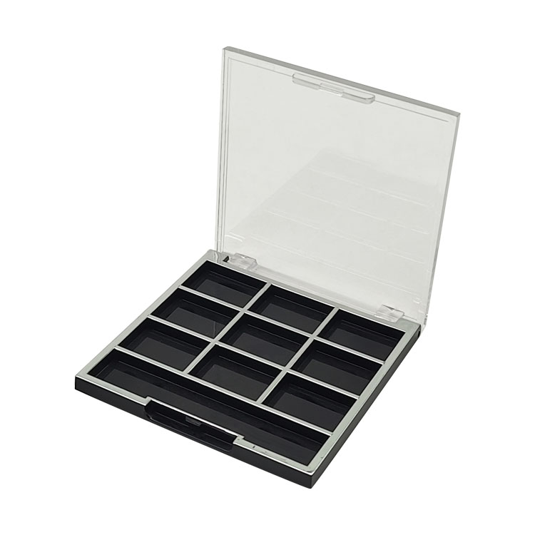 Y102 9-colour square brushed eyeshadow palette with rounded corners for hot stamping