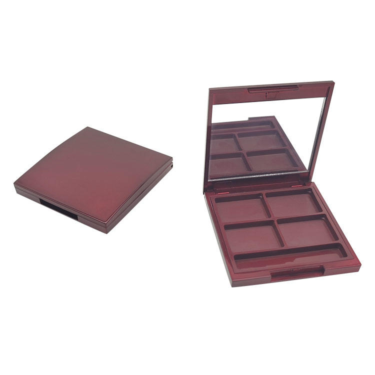 Y150 High-grade square four-color eye shadow palette, palette cap with a slope, with a brush, can be carried around