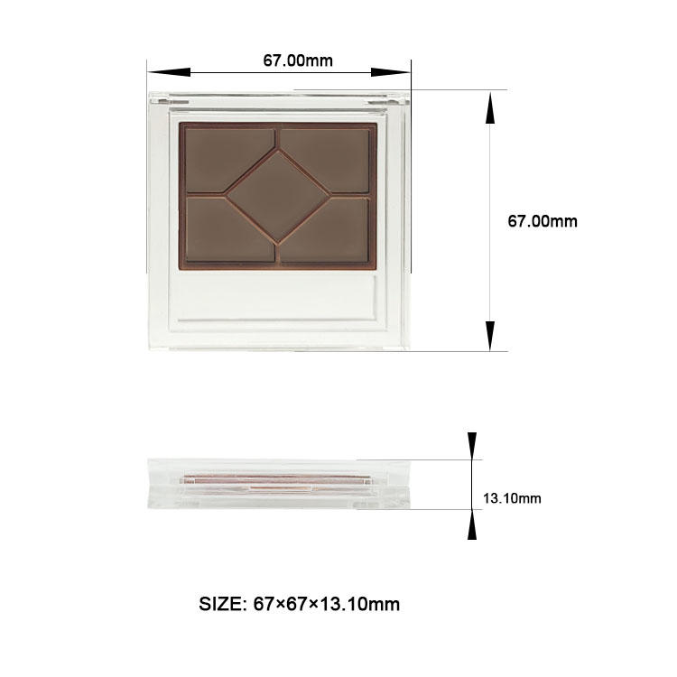 Y381 Square five-color eye shadow palette, with small size but large capacity, a variety of processes can be customized