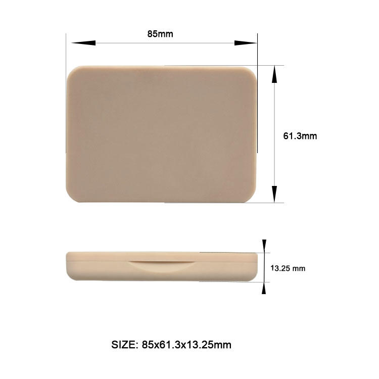 Y429 New two-grid soft jelly rounded square eye shadow palette magnetic suction buckle, HD mirror custom process and color