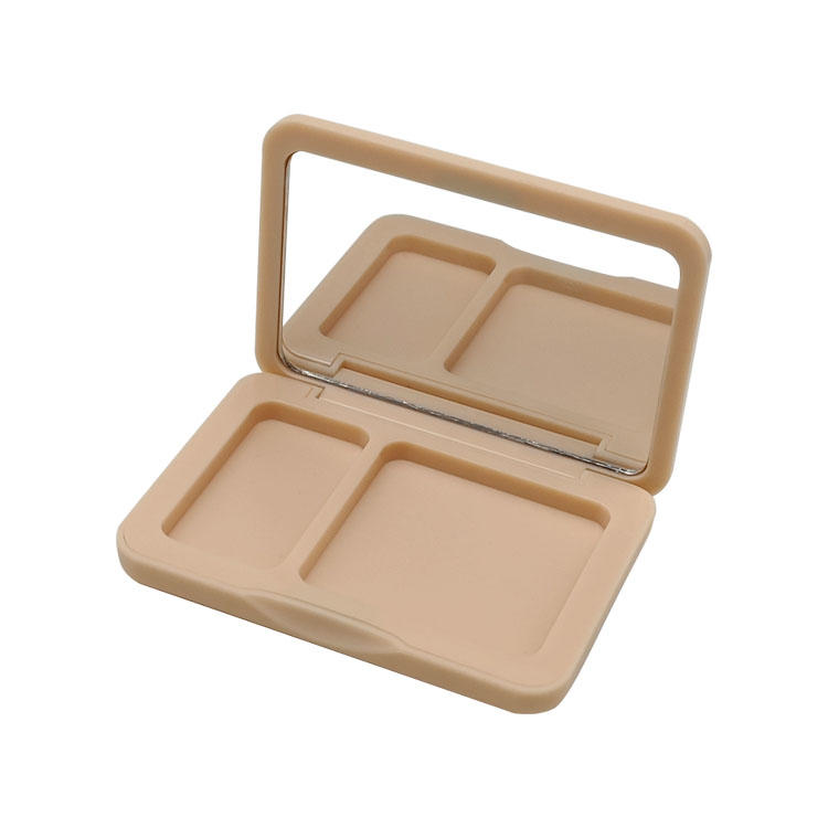 Y429 New two-grid soft jelly rounded square eye shadow palette magnetic suction buckle, HD mirror custom process and color